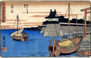 kuwana Utagawa Hiroshige Ukiyoe Pinturas al óleo